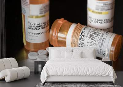 macro of oxycodone opioid tablets Wall mural