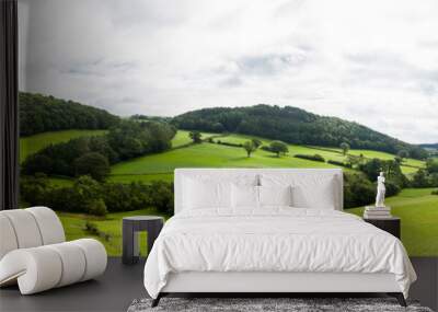 panorama of welsh countryside Wall mural