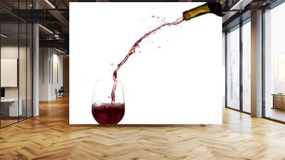 wine pouring from bottle into glass Wall mural