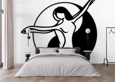 Yin Yang sign Wall mural