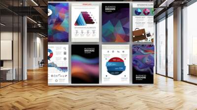 Abstract backgrounds, concept infographics and icons Wall mural