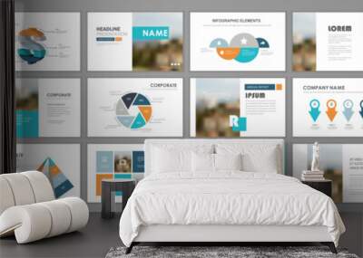 Corporate slideshow templates Wall mural