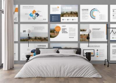 Corporate slideshow templates Wall mural