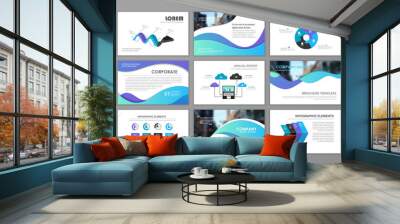 Design element of infographics for presentation templates Wall mural