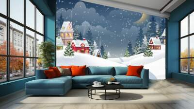 Wonderful christmas night Wall mural