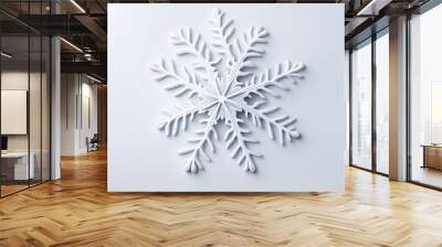 A snowflake on a transparent or solid color background, design material Wall mural