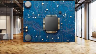 Artificial intelligence chip, chip circuit board design, digital life, Nvidia and openai, science and technology background, Internet technology Wall mural