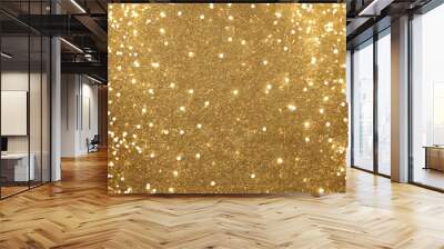 gold glitter christmas background, happy new year, celerate, glory Wall mural