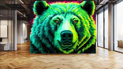 Representatives of bear markets, China Stock Exchange, financial background map, illustrations representing bear markets Wall mural