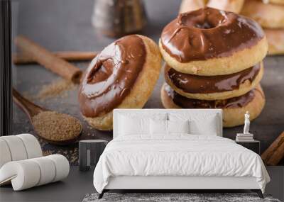 Homemade donuts delish Wall mural