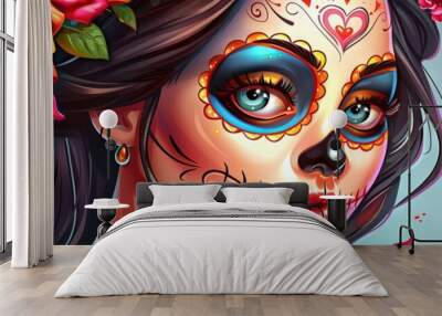 day of the dead calavera Wall mural