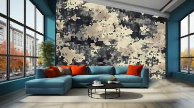 digital camouflage pattern background, Wall mural