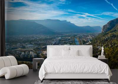 View from La Bastille in Grenoble Wall mural