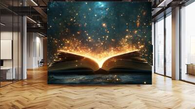 magical book fantasy background cover design Wall mural