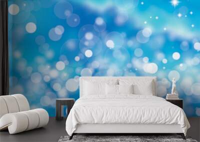 Blue bubbles Wall mural