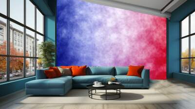 Abstract patriotic red white and blue tye or tie dye background pattern Wall mural