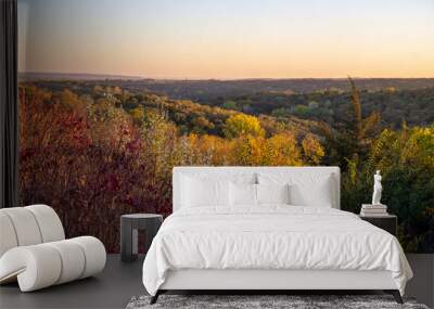 Autumn colors in the Loess Hills of western Iowa Wall mural