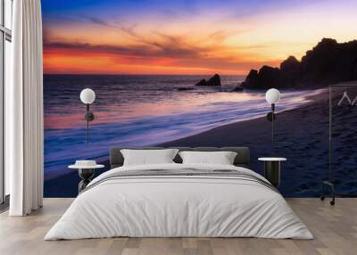 Beach Sunset, Cabo San Lucas, Baja California, Mexico Wall mural