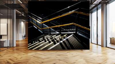 black and white staircase Wall mural