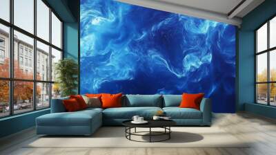 blue smoke background Wall mural