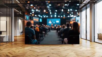 Blurry Audience at a Conference or Event Wall mural