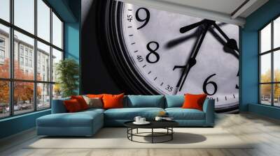 Clock ticking at different times Wall mural