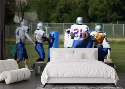 american football practice Wall mural