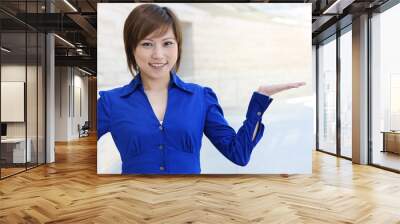 asian business woman at office Wall mural