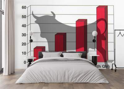 bull market Wall mural