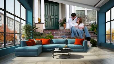 couple at home Wall mural