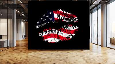 flag kiss Wall mural