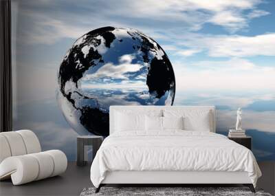 pixelized earth Wall mural