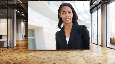 Pretty African American Business Woman Wall mural