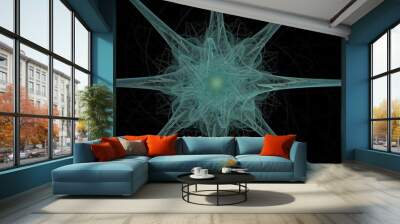 abstract blue star Wall mural