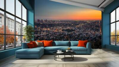 Los Angeles Cityscape at Dusk Wall mural