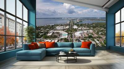 Aerial view of Saint Armands Key. Sarasota, Florida, United States. Wall mural