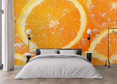 slices of orange Wall mural