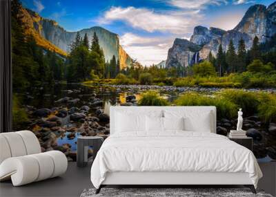 Sunrise on Yosemite Valley, Yosemite National Park, California Wall mural