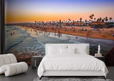 Sunset on the Beach, Newport Beach, California Wall mural