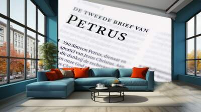 The book of St. Peter (Petrus), written in Dutch Wall mural