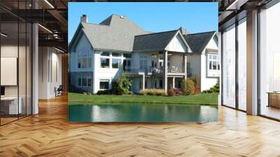 luxury house by the lake Wall mural