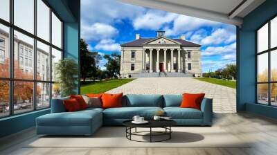 Wide angle view of the Colonial Building, St. John's, Newfoundland, looking in from the street. Wall mural