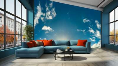 Fantastic clouds at sunrise Wall mural