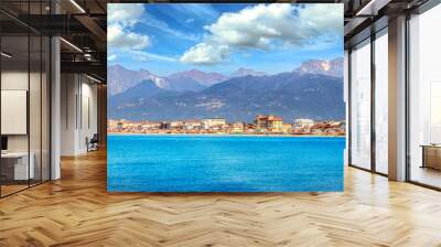 Viareggio beach and sea, Versilia, Tuscany, Italy Wall mural