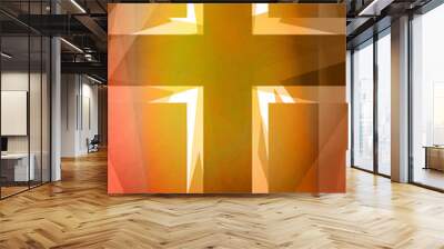 Red and orange religious cross Wall mural