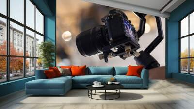 DSLR ON A GIMBAL RECORDING Wall mural