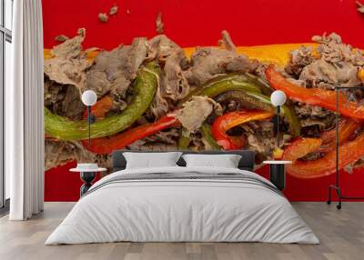 Italian Beef Sandwich Wall mural