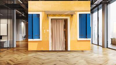 Colorful buildings on Burano island in the Venetian Lagoon Wall mural