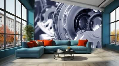 aircraft brake and wheel assembly cross-section Wall mural