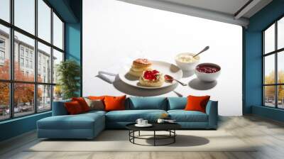 Scones, jam and cream Wall mural